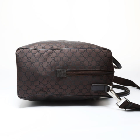 GUCCI GG nylon Handbag Brown WS26903