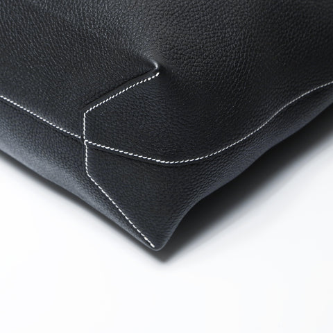 HERMES Z stamped 2021 Cabas Serie 46 Taurillon Clemence Tote Bag black WS26905
