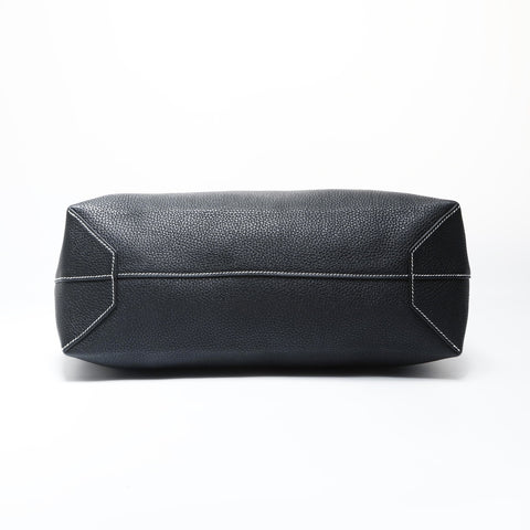 HERMES Z stamped 2021 Cabas Serie 46 Taurillon Clemence Tote Bag black WS26905