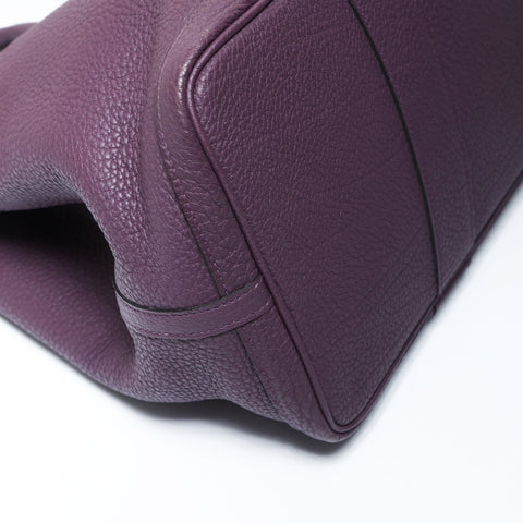 HERMES D stamped 2019 Garden Party PM Togo Tote Bag purple WS26906