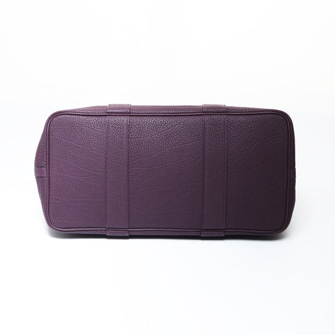 HERMES D stamped 2019 Garden Party PM Togo Tote Bag purple WS26906