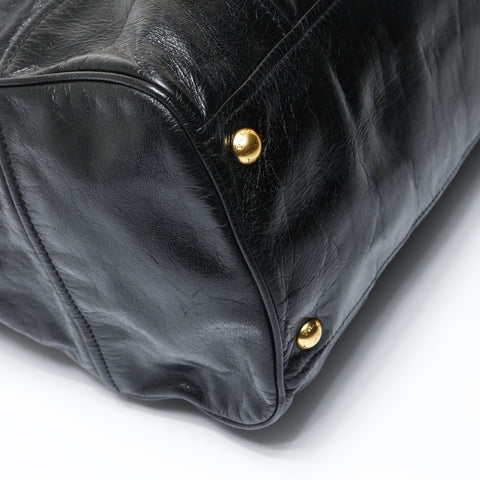 PRADA 2-way tote bag in gold and metal Tote Bag black WS26909