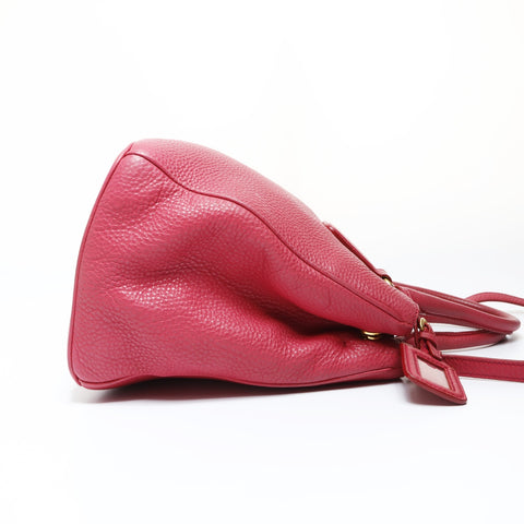 PRADA 2-Way Tote Bag with Strap, VIT.DAINO Leather, Piona, Pink Handbag pink WS26910