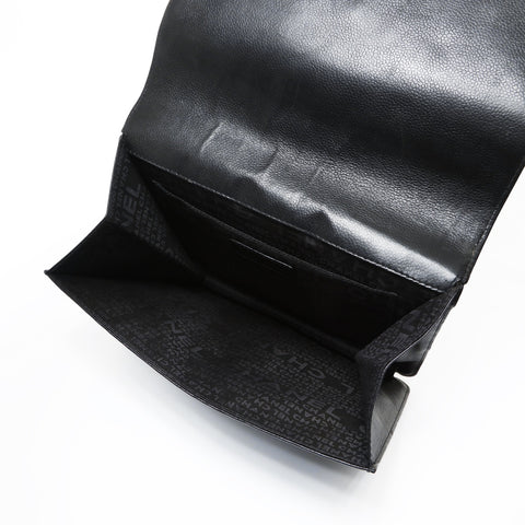 CHANEL No. 8 2003-2004 Leather Chanel 2.55 Caviar Shoulder Bag black WS26912