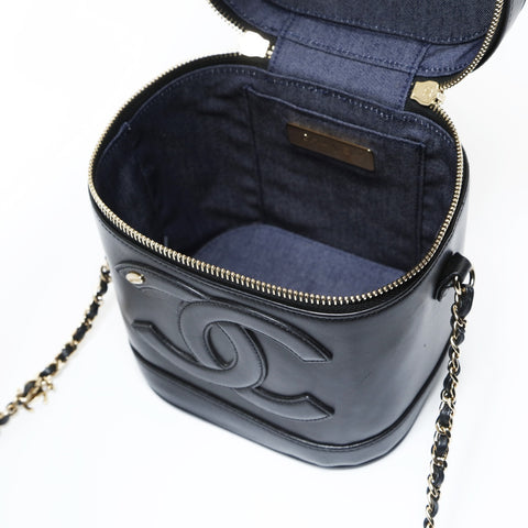 CHANEL No. 27 2019 Vertical Vanity Bag COCO Mark Shoulder Bag black WS26913