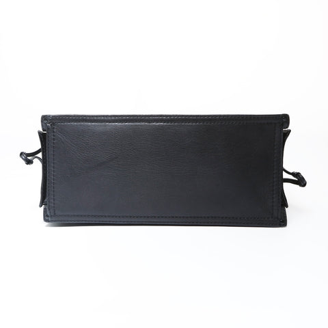 LOEWE Shopper bag with logo and anagram in leather Tote Bag black WS26914