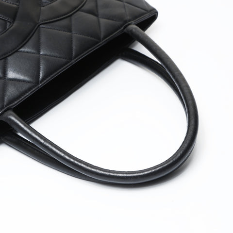 CHANEL No. 2 1991-1994 Replica Tote COCO Mark Medallion Tote Bag black WS26918