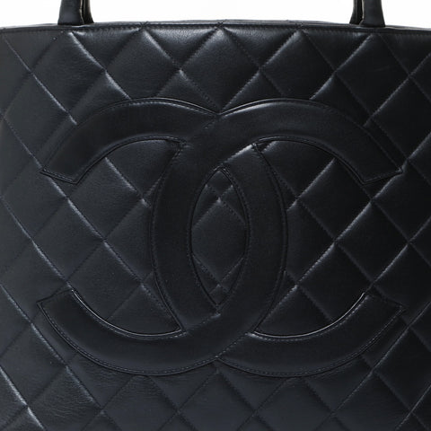 CHANEL No. 2 1991-1994 Replica Tote COCO Mark Medallion Tote Bag black WS26918