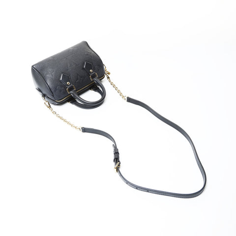 LOUIS VUITTON 2021-2025 Speedy Bandouliere 20 Monogram Handbag black WS26926