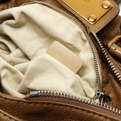 Chloe Paddington Leather Boston Bag Shoulder Bag beige WS26928