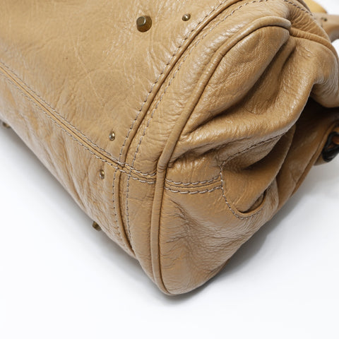 Chloe Paddington Leather Boston Bag Shoulder Bag beige WS26928