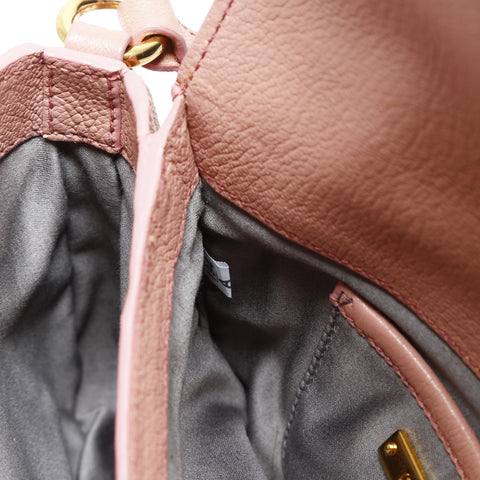 Miu Miu Studs Rhinestones Shoulder Bag pink WS26930