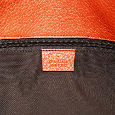 GUCCI logo leather Tote Bag Orange WS26934