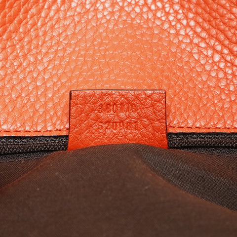 GUCCI logo leather Tote Bag Orange WS26934