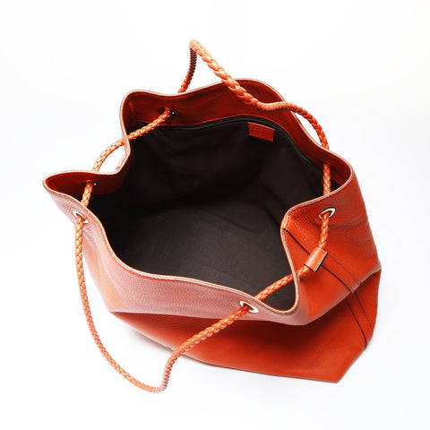 GUCCI logo leather Tote Bag Orange WS26934