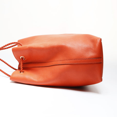 GUCCI logo leather Tote Bag Orange WS26934