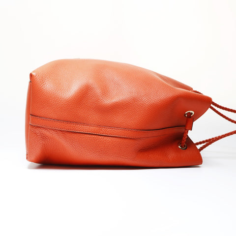 GUCCI logo leather Tote Bag Orange WS26934