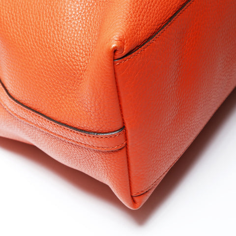 GUCCI logo leather Tote Bag Orange WS26934