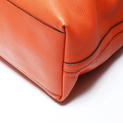 GUCCI logo leather Tote Bag Orange WS26934