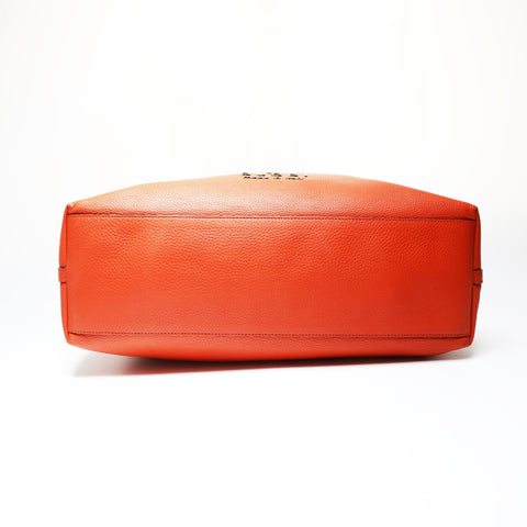 GUCCI logo leather Tote Bag Orange WS26934