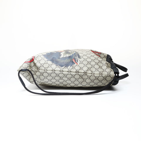 GUCCI Gucci GG Supreme Drawstring Wolf Backpack Backpack  Daypack Brown WS26935