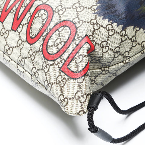 GUCCI Gucci GG Supreme Drawstring Wolf Backpack Backpack Â· Daypack Brown WS26935