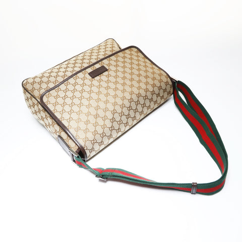 GUCCI Shelly GG canvas messenger bag Shoulder Bag Brown WS26936