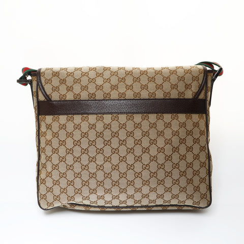 GUCCI Shelly GG canvas messenger bag Shoulder Bag Brown WS26936