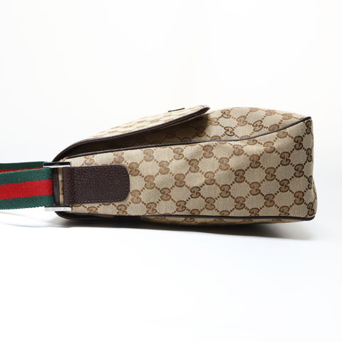 GUCCI Shelly GG canvas messenger bag Shoulder Bag Brown WS26936