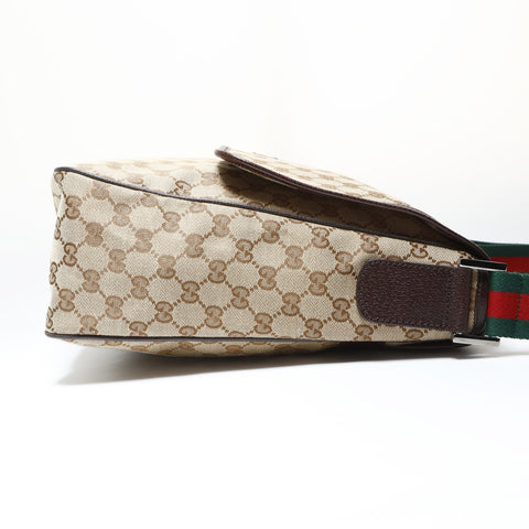 GUCCI Shelly GG canvas messenger bag Shoulder Bag Brown WS26936