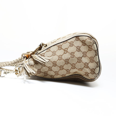 GUCCI GG Canvas Bamboo Handbag beige WS26937