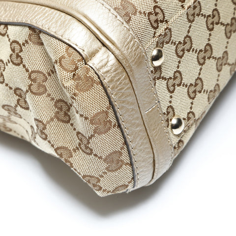 GUCCI GG Canvas Bamboo Handbag beige WS26937