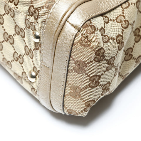 GUCCI GG Canvas Bamboo Handbag beige WS26937