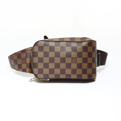 LOUIS VUITTON 2004 Damier Geronimos Shoulder Bag Brown WS26939