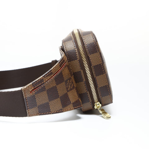 LOUIS VUITTON 2004 Damier Geronimos Shoulder Bag Brown WS26939