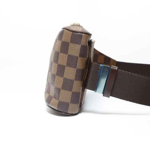 LOUIS VUITTON 2004 Damier Geronimos Shoulder Bag Brown WS26939
