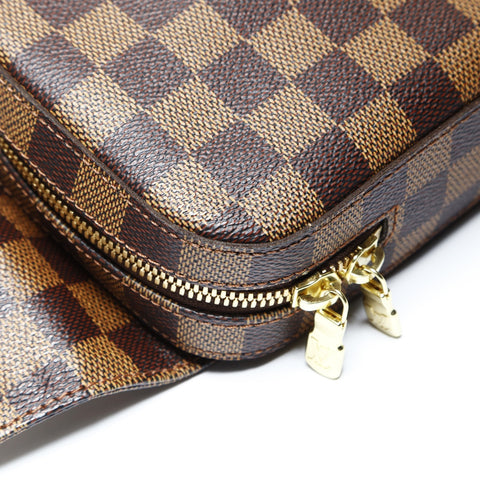 LOUIS VUITTON 2004 Damier Geronimos Shoulder Bag Brown WS26939
