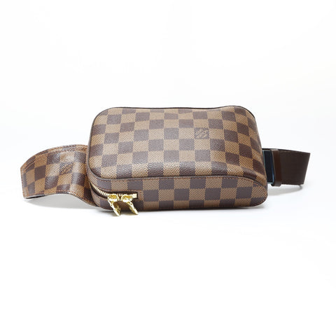 LOUIS VUITTON 2004 Damier Geronimos Shoulder Bag Brown WS26939