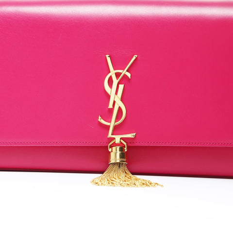 YVES SAINT LAURENT Kate Tassel Medium Leather Shoulder Bag pink WS26940