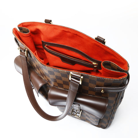 LOUIS VUITTON 2004 Uzes Damier Tote Bag Brown WS26942