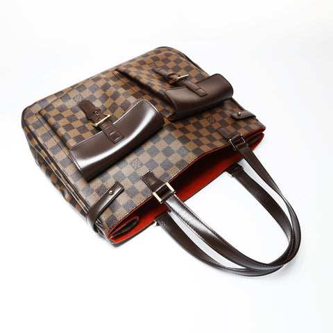 LOUIS VUITTON 2004 Uzes Damier Tote Bag Brown WS26942