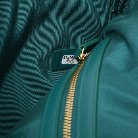 CHANEL No. 28 COCO Mark Jersey material Clutch bag blue WS26943