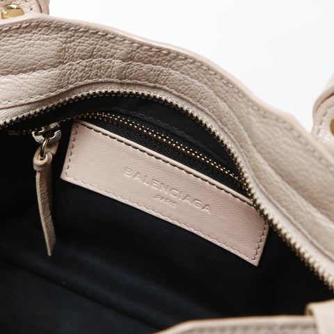 BALENCIAGA The Giant Mini City 2way Metal Gold Handbag pink WS26944