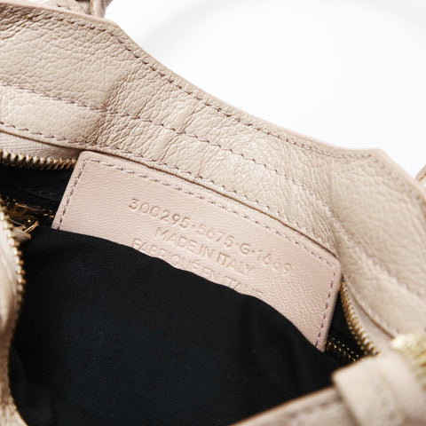 BALENCIAGA The Giant Mini City 2way Metal Gold Handbag pink WS26944