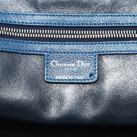 Christian Dior logo leather Shoulder Bag blue WS26946