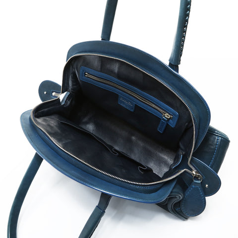 Christian Dior logo leather Shoulder Bag blue WS26946