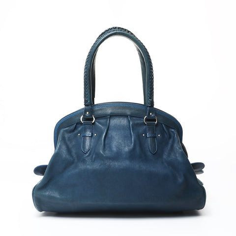 Christian Dior logo leather Shoulder Bag blue WS26946