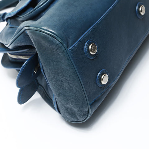Christian Dior logo leather Shoulder Bag blue WS26946
