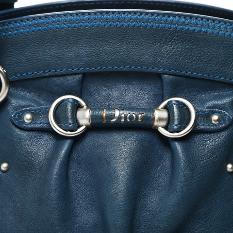 Christian Dior logo leather Shoulder Bag blue WS26946