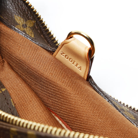 LOUIS VUITTON 2002 Cava Piano Monogram Tote Bag Brown WS26947